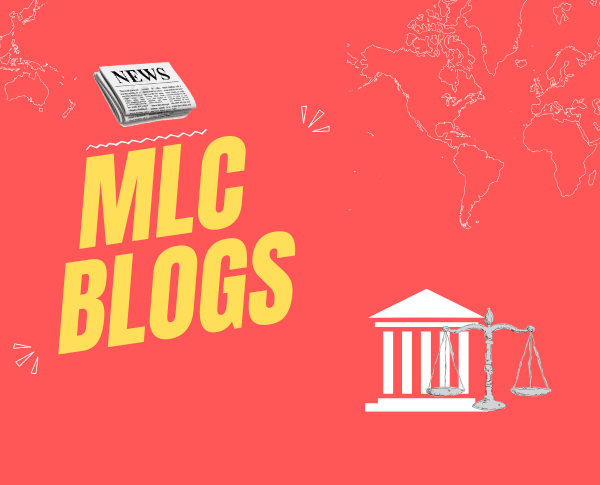 MLC Blogs - Legal News and Insights with scales of justice and courthouse illustration.